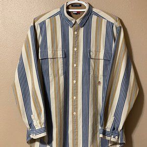 Tommy Hilfiger Long Sleeve Mens Shirt (L) Pioneer Authentic Original Work